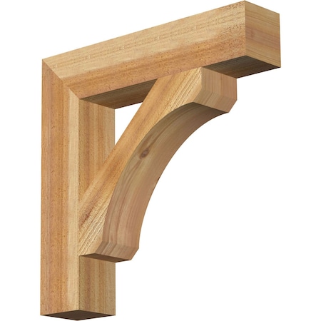 Ekena Millwork Legacy Block Rough Sawn Bracket, Western Red Cedar, 4"W x 20"D x 20"H BKT04X20X20LEC05RWR